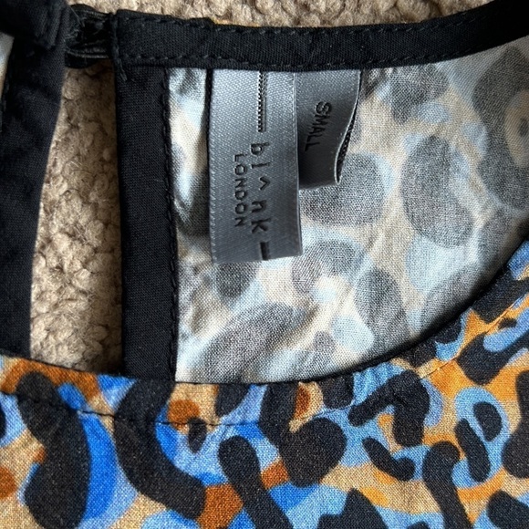 Anthropologie Bl^nk Moira Ruffled Peplum Leopard Print Top - Picture 7 of 10